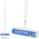 9.45'' Large Lint Rollers for Carpet and Floor, Extra Sticky Giant Rollers with 40.4'' Telescopic Long Handle for Carpets, Couch, Floor, Clothing, and Pet Hair Cleaning(1 Pack Floor Roller)