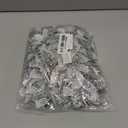 Christmas Poinsettia Artificial Flowers Decorations 5.5" Christmas Tree Wreaths Garland Decoration 12 Pcs Glitter Flowers Picks Decor for Xmas New Year Wedding Party Ornaments (Silver)