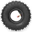 FVRITO 2 Pack of 4.10-4 410-4 4.10/3.50-4 Tire with Inner Tube for Lawn Mowers Garden Rototiller Snow Blower Mowers Hand Truck Wheelbarrow Go Cart Kid ATV