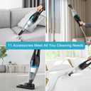 Intercleaner Corded Vacuum Cleaner, 15KPa Powerful Suction with 400W Motor, 12 in 1 Lightweight Bagless Stick Vac with Handheld, Ultra Quiet, for Hardwood Floor Carpet Car Pet Hair