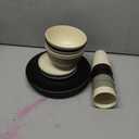 Homienly Wheat Straw Plates and Bowls Set, Lightweight & Unbreakable Dinnerware Set for Kitchen, Parties, Holidays, Microwave and Dishwasher Safe Dish Set - Plate Sets, Bowls, Cups, 24pcs (Grey Stone)