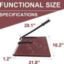 18 Inch Guillotine Paper Cutter - Heavy Duty Professional Paper Trimmer for Cardstock, Photos & Office Use - 12 Sheet Capacity with Safety Lock