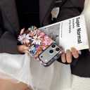 for iPhone 17 Pro Max Case Floral Design | Compatible with MagSafe | 6.6ft Drop Tested | Cute Flower Girly Protective Designer Cases for Women (Colorful Flower Gradient)