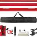 Red Manual Manual Tile Cutter Professional Large Tile Cutter Tool Portable 71" (1.8 m) Guide, Max Cutting Width 35.4" (90 cm), Ideal for Contractor