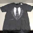 Black & White Suit Tie Tuxedo Bow Tie Funny Suit Men Costume T-Shirt Small