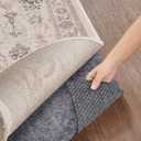 Non Slip Cushioned Rug Pad Gripper, 2 x 12 Ft, 1/8 inch Thick Felt Carpet Liner Protector Mat for Area Rugs and Hardwood Floors, Keep Rugs Safe and in Place, Grey
