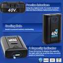 TenHutt 3rd-Generation 4.0Ah 40V Replace Battery for Kobalt 40V MAX 2540C-06 High Capacity Lithium-ion Battery KB440-03 KB2540C-06 KB640-03 KB240-06 for Cordless Power Tools