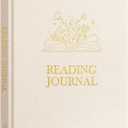 Lanpn Reading Book Journal for Book Lovers Readers, 158 Pages Linen Hardcover Books Tracker with 52 Reviews, 9.3" x 7.7" Read Log Notebook Bookish Gifts (Beige)