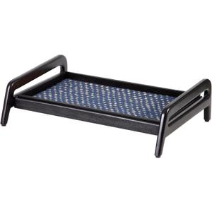 Anji Mountain Heavy Duty Waterproof Wooden Shoe Storage Mat Organizer/Boot Storage Tray Multi Use for Entryway with Coir, Blue and Ivory Insert, 1 Tier, Fits 2 Pair (26.5" Wide)