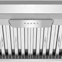 COSMO COS-QB48 48 in. Haven Collection 500 CFM Ducted Under Cabinet Range Hood, Button Control, LED Lights, Stainless Steel