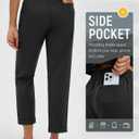 BALEAF Women's Hiking Pants Ripstop Water Resistant Lightweight Golf Pants Quick Dry Zip Pockets Work Travel Clothes (Black, XS)