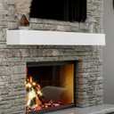 66" Floating Mantel Shelf - Modern White Fireplace Mantel with Matte Lacquer Finish for Living Room Elegance (66", White)