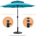 C-Hopetree 42 lb Heavy Duty Round Base Stand for Outdoor Patio Market Table Umbrella, Black