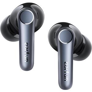 EarFun Air Pro 4 Adaptive Hybrid Noise Canceling Wireless Earbuds, Qualcomm Snapdragon Sound, aptX Lossless, 6 Mics AI CVC 8.0 Call, LDAC Hi-Res Audio, 52H Playtime, Bluetooth 5.4, in-Ear Detection (Black)
