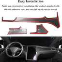 Center Console Dashboard Cover Trim for Tesla Model X Model S 2020-2014 | Carbon Fiber，High Quality，Easy Installation，Vehicle mold release，Durable