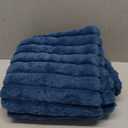 Bedsure Waterproof Dog Blankets for Medium Dogs - Soft Puppy Cat Blanket Corduroy Fleece Washable, Cozy Calming Reversible Furniture Protection for Pet Kitten Doggy, 30"x40", Navy Blue