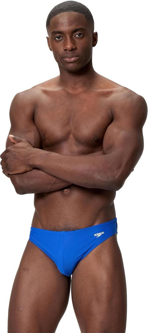 Speedo Men's Swimsuit Brief PowerFlex Eco Solar (Blue, 36)