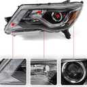 Huray Left Halogen Headlight Assembly Fit for Nissan Pathfinder 2017-2020 LH w/LED DRL Projector Headlamp OE Factory Head Light Replacement for NI2502252 114-60864L Driver Side