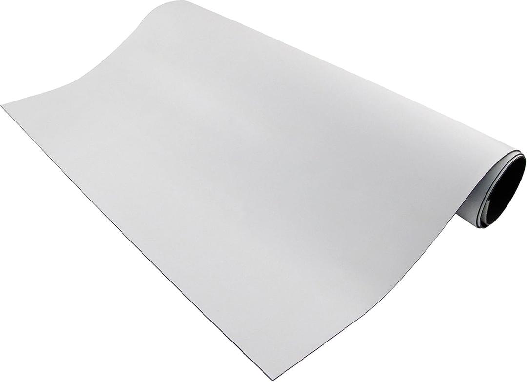Master Magnetics Flexible Magnetic Sheet - Non-Adhesive Magnet - Ideal for Car Signs - Strong DIY Magnets for Fridge, Dry Erase Board, Crafting - 24.5" L x 12" W - White Vinyl Front - 1-Pack