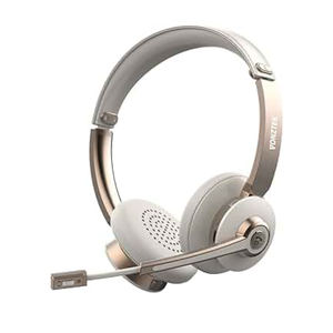 Bluetooth Headset with Microphone, Wireless Headphones with Noise Cancelling Mic, 26hrs talktime, On Ear Headphones with Mic Mute for Mac/Laptop/Zoom/Teams/Call Center/Office/Home Gold