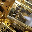 Hortsun 20 Pcs Vintage Mini Lantern Christmas Centerpiece LED Decorative Candles for Table Battery Powered Hanging Tealight Wedding Home Decor(Shiny Gold)