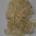 karlery Women 70s Feathered Wig Long Blonde Wave Disco Singer Wig Vintage Costume Wig Halloween Party Costume Wig