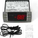 Fit for Dixell XR06CX-4N1F1 Temperature Controller-Functionality Upgrade, 120V 50-60hz #Replace for Dixell Controller W0302184 in Commercial Refrigerators/Freezer