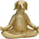 Yoga Meditation Dog Figurine Yoga Pose Statue Dog Statue for Home, Office, Patio, Garden, Indoor Decor, Yoga Studio