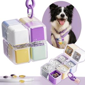 Daily Pill Organizer with 8 Compartments - Perfect Weekly Pill Case Waterproof Pill Box for Daily Vitamins and Medicine, Small Pill Container for Pocket Purse (Multi-Color)