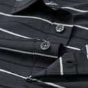 M MAELREG Boys Polo Shirt Short Sleeve Performance Moisture Wicking Dry fit Casual Striped Golf Shirts for Boys (10-12 Years, Dark Grey Stripe)