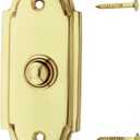 Wired Brass Door Bell Push Button Traditional Chime 4 Inches Long Colonial Vintage Home Doorbells With Long Lasting Lacquered Finish And Mounting Hardware Renovators Supply Manufacturing