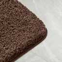 MIULEE Brown Bathroom Rugs Set 2 Piece, Soft Absorbent Microfiber Bath Mat Set, Non Slip Quick Dry Machine Washable Plush Shaggy Bath Rugs for Bathroom Floor, Tub and Shower, 16x24 inches