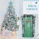 38 Set Blue Velvet Christmas Bow Decor Set 36 Vintage Velvet Ribbon Bows 1 Flocking Star Tree Topper 5000 Strands Tinsel Icicles for Holiday Crafts Gift Wrapping Xmas Tree Wreaths Door Home Decor