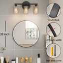 Growsun Black Round Mirror 20 inch Circle Mirror for Bathroom, Vanity, Bedroom, Home Decor