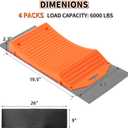 OULEME Tire Saver Ramps, 4 Pack with Anti-Slip Pads and Carry Bag, Tire Protector Ramps, Prevent Flat Spots Caused by Long Parking Storage for Luxury Sports Car RV Camper Motorhome Travel Trailer