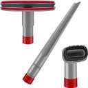 Crevice Tool and Dust Brush Upholstery Tool Compatible with Shark Navigator Lift-Away Vacuum Cleaner Models NV500, NV501, NV502, NV560, Compare to Part No.X11FC500 Gray