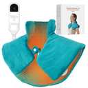 Weighted Heating Pad for Neck and Shoulders, Electric Heat Wrap with 6 Temperature & 4 Timer Settings, Auto Shut-Off, Machine Washable, Soothing Muscle Stiffness and Fatigue, Gift for Women Men