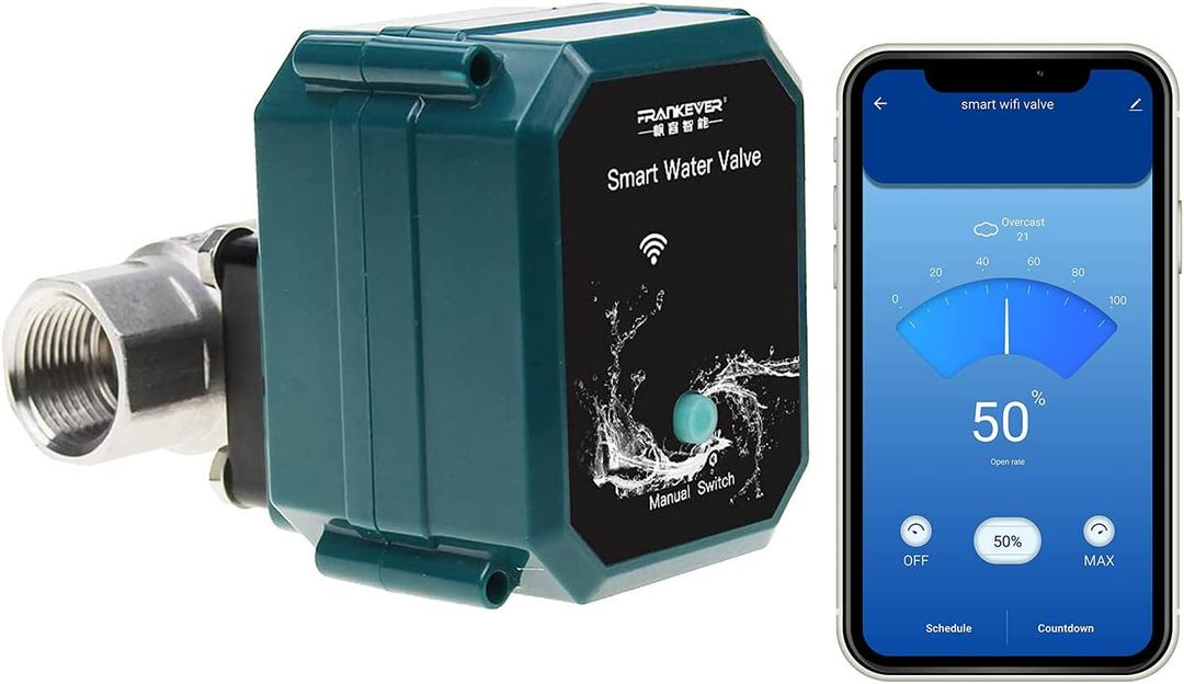 Smart Water Valve WIFI Remote Control Faucet Timer for Hose Compatible with Alexa, Google Home (WIFI, DN15(1/2"))