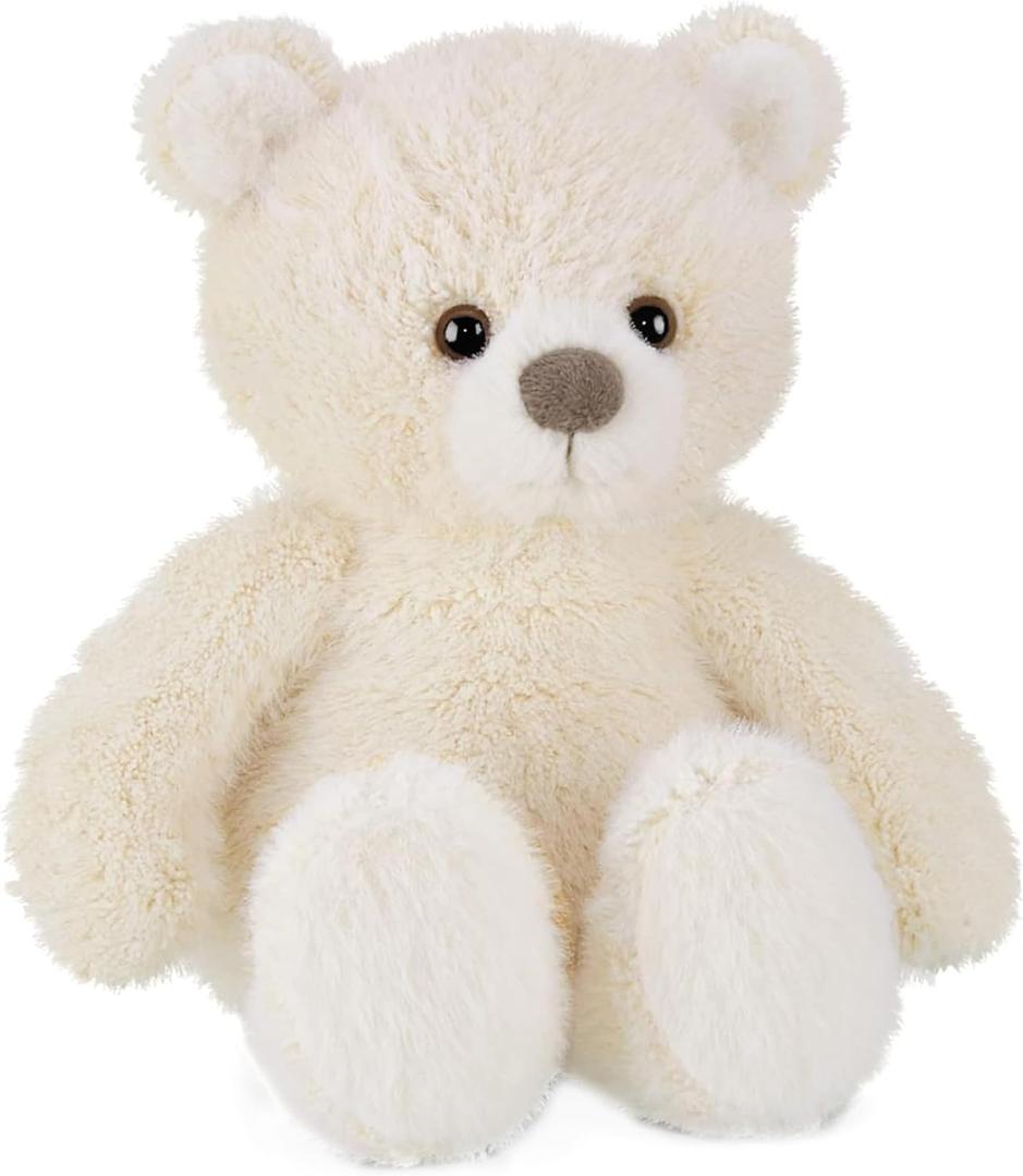 Bearington Tucker Off White Teddy Bear Stuffed Animal - 11" Soft Teddy Bear Plushies with Scruffy Fur and Weighted Body - Adorable Stuffed Bears Plush Toy Gift for Kids, Babies, and Animal Lovers