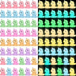 Liliful 96 Pcs Luminous Mini Resin Tiny Unicorn Glow in The Dark Miniature Figurines Mini Resin Animals Unicorn Figures for Moss Landscape DIY Craft Cake Topper Terrarium Dollhouse Supply