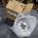 Alytimes Mirror Disco Ball - 8-Inch Cool and Fun Silver Hanging Party Disco Ball –Big Party Decorations, Party Design