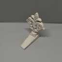 Door Stoppers for Bottom of Door Cast Iron Decorative Door Stop Wedge Metal Doorstops (Retro White)