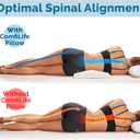 ComfiLife Lumbar Support Pillow for Sleeping Memory Foam Pillow for Back Pain Relief - Side, Back and Stomach Sleepers- Triangle Wedge Pillow - Bed Rest Pillow - Medium-Soft (White, Standard)