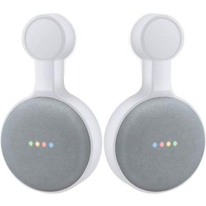 Outlet Wall Mount Holder for Google Home Mini (1st & 2nd Generation), A Space-Saving Accessories for Google Nest Mini Speaker (White, Pack of 2)