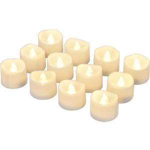 eLander LED Tea Lights Flameless Candle with Timer, 6 Hours on and 18 Hours Off, 1.4 x 1.3 Inch, Warm White, [10 Pack]
