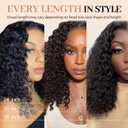 Curly Glueless Wigs Human Hair Pre Plucked Pre Cut 9x6 HD Lace Closure Bob Wig with Baby Hair Black Bob Deep Wave Wig Human Hair 180% Density Black Water Wave Human Hair Wig for Women 18 Inch
