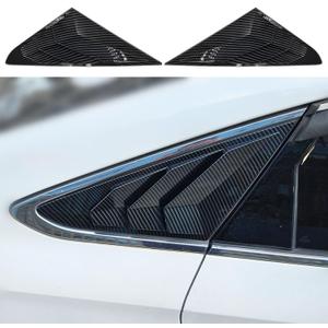 Blazeray for Hyundai Sonata 2015 2016 2017 2018 2019 Racing Style Rear Side Window Louvers Air Vent Scoop Shades Panel Cover Auto Exterior Decoration Trim Accessories 2PCS(Carbon Fiber)