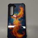 Compatible with Samsung Galaxy S23 Mobile Case Creative Acrylic Back Panel Silicone Protection Grip Specially Designed for Samsung Galaxy S23 Spread Wings Fire Phoenix