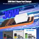 40W USB C Fast Charger for iPhone 17/ Air/16/15 Pro Max,2Pack 10FT Type C Charger Block & Cable, PD 3.0 Super Fast Charging for iPad Pro MacBook Air/Pro M1/M2, AirPods