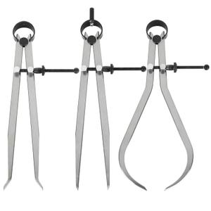 Acrux7 3Pcs 8 Inch Long Spring Caliper Set, Carbon Steel Outside Divider Caliper Compass, Calipers Measuring Tool for Wood Turning Lathe Projects